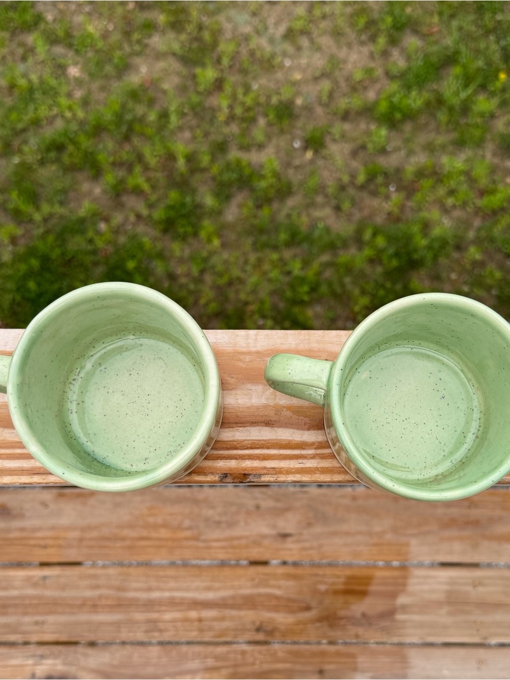 Uncommon Goods Green “Grow Through It” 2 Stoneware Mugs - Picture 3 of 3